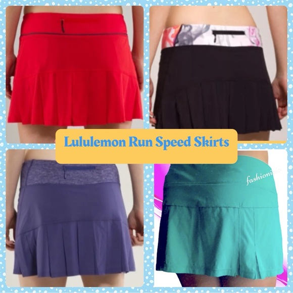 RARE Lululemon Run: Speed Skirt Skort Size 6 Floral Grey Lined Tennis - Picture 9 of 9